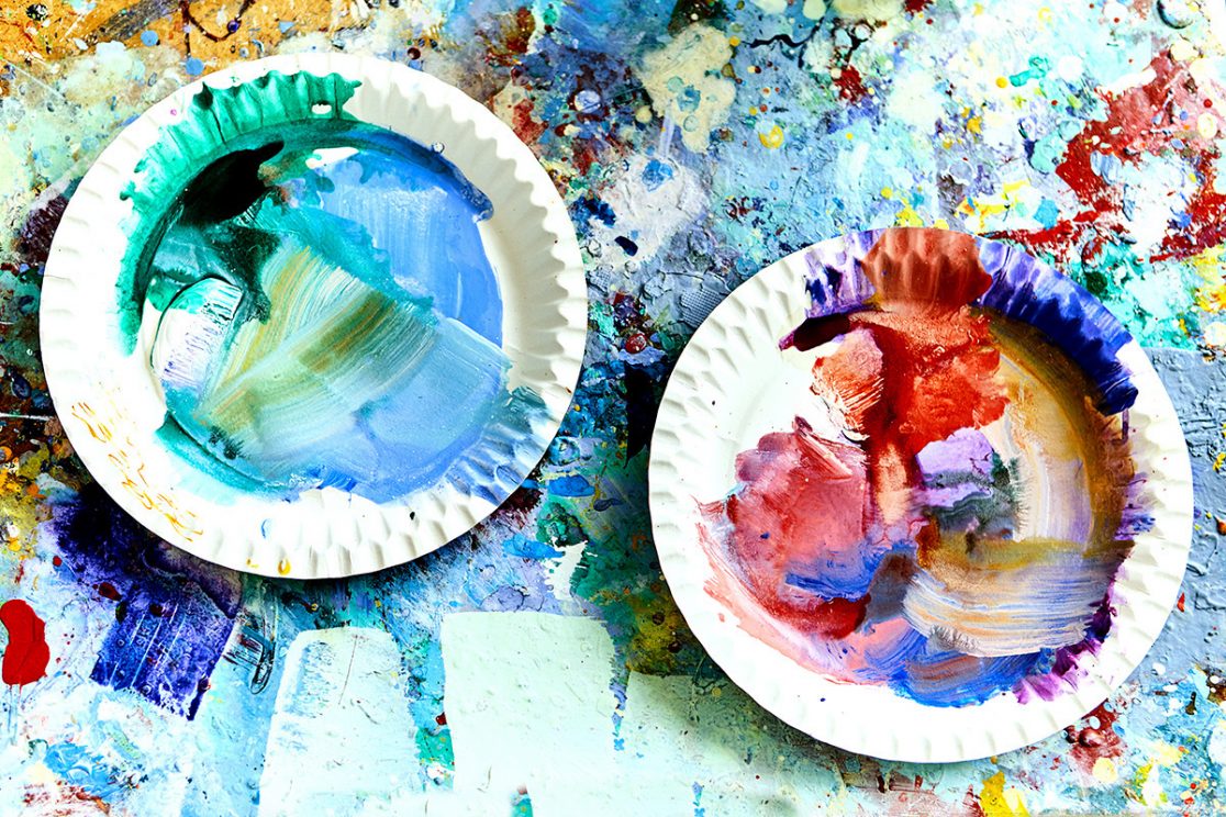 Detailaufnahme einer Farbpalette