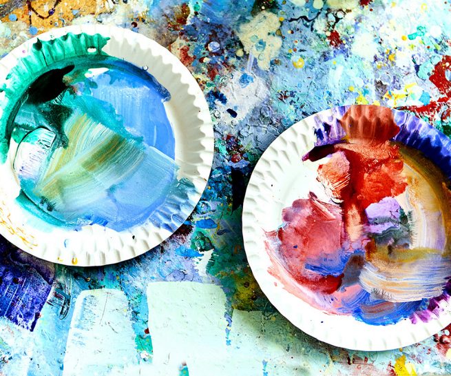 Detailaufnahme einer Farbpalette