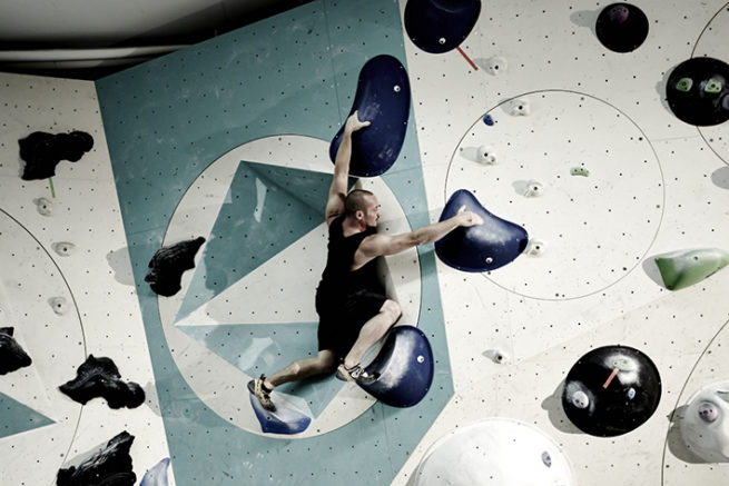 Klettern in ferner Halle