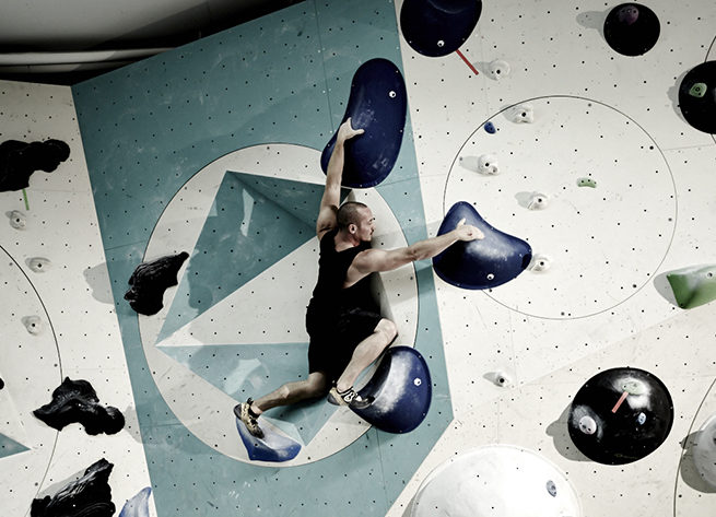 Klettern in ferner Halle