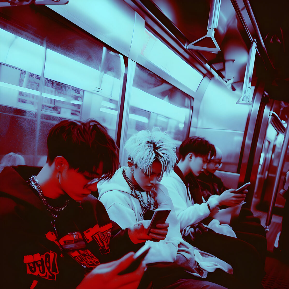 Isolation – eine KI-generierte Welt der Einsamkeit: schrill, monoton, entrückt.